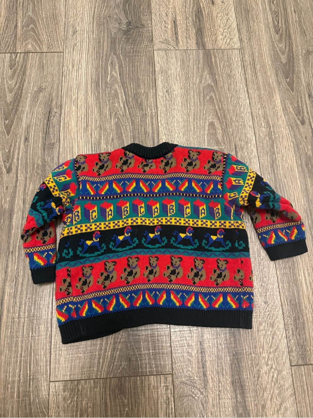 Gap Baby Vintage 90s Teddy Bear Christmas Cardigan Size 12-18 Months - Picture 5 of 5